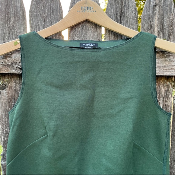 Worth Green Colorblock White Sleeveless Dress 2 - Picture 2 of 6